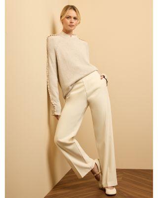 Ruffled Down Sweater