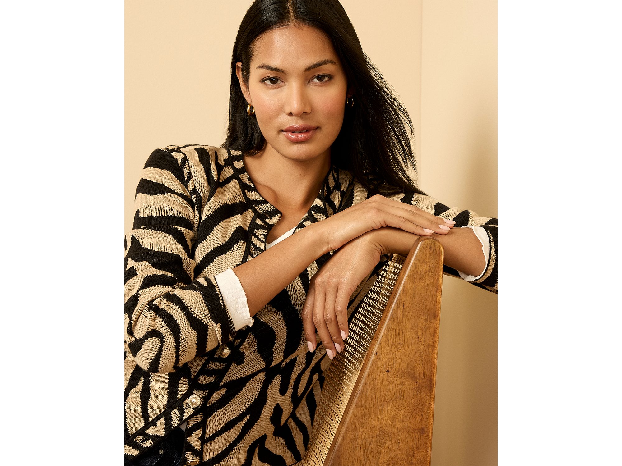 Animal Jacquard Cardigan — Image 9