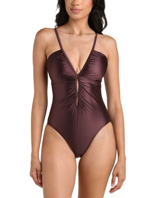 Earth Goddess V Neck One Piece Swimsuit