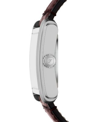 Carraway Automatic Brown Croc-Embossed Leather Watch, 30mm x 42mm