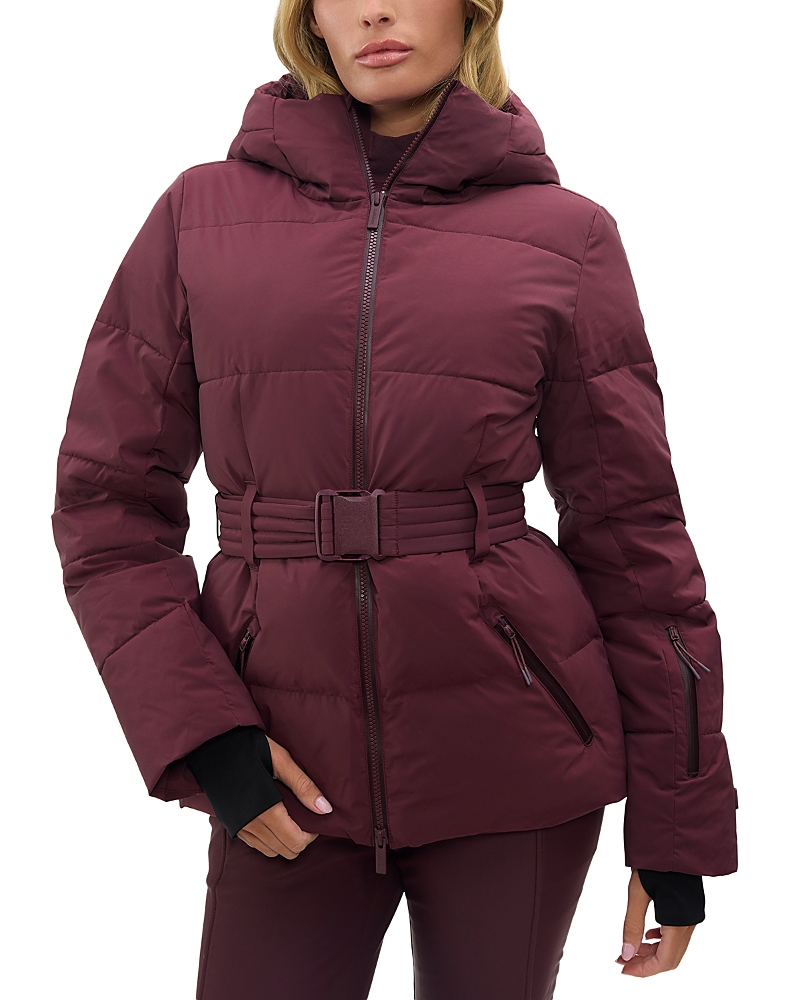 Halfdays Hedy Belted Puffer Coat In Brown