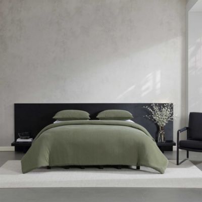 Carved Lines Matelasse Blend 3 Piece Comforter Set, Queen