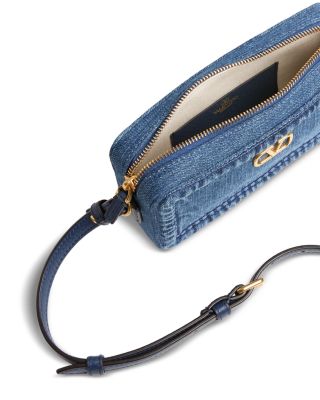 Alltime Mini VLogo Denim Camera Crossbody Bag