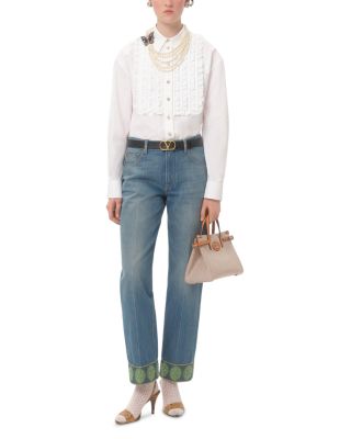 Antibes Small VLogo Canvas Shopping Convertible Tote Bag