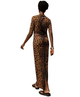 Mock Neck Jersey Dress