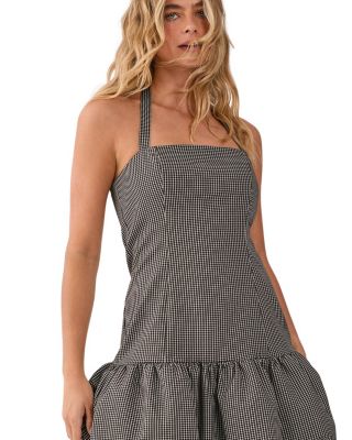 Structured Puffball Bandeau Mini Dress