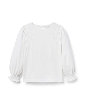 Girls' Crochet Trim Top - Baby, Little Kid, Big Kid