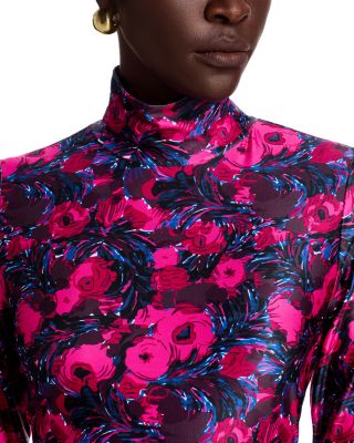 Mock Neck Midi Dress