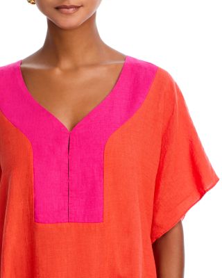 Colorblocked Siesta Caftan Swim Cover-Up