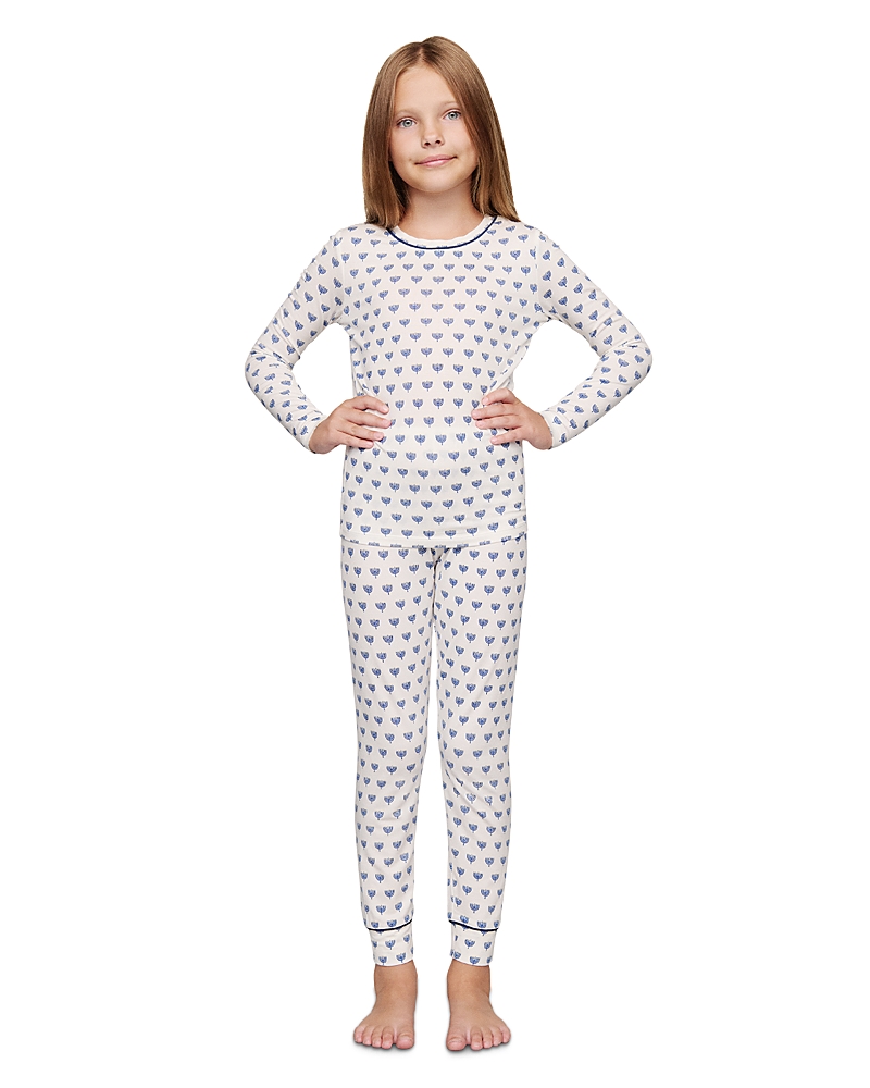 Eberjey Unisex Printed Long Sleeve Pj Set - Little Kid, Big Kid In Multi