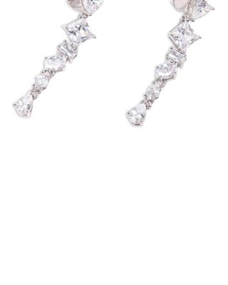 Precieux Cascade Rhinestone Linear Drop Earrings