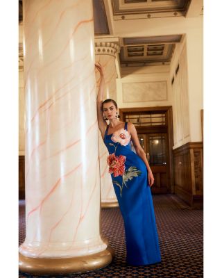 Adelina Appliqu&amp;eacute; Maxi Dress