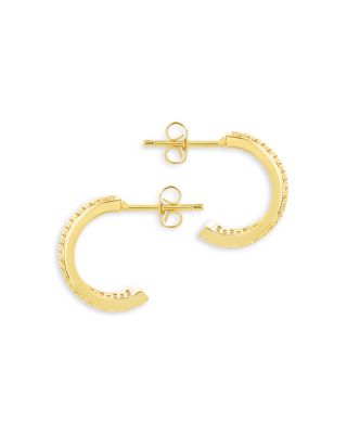 Simone Pav&eacute; Curved Stud Earrings
