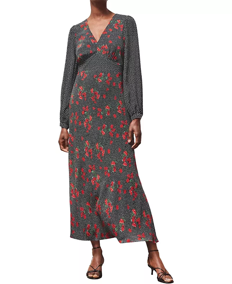 Ro & Zo Floral And Spot Mix Dress