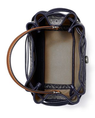 Romy T Monogram Bucket Bag