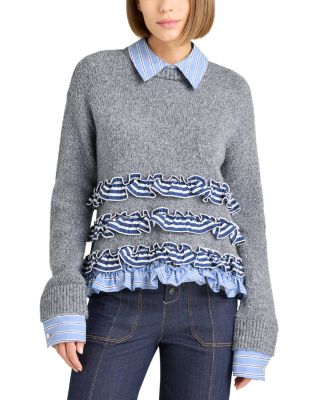 Leina Collared Crewneck Sweater