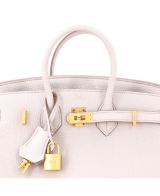  Birkin 25 Handbag Light Togo with Gold Hardware