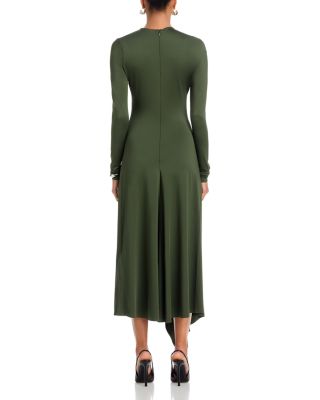 Cutout Twist Front Midi Dress