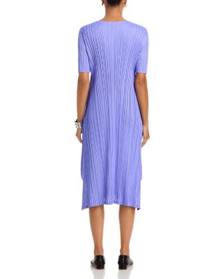 Pleated Vented Hem Dress