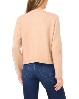 Floral Embroidery Cardigan Sweater