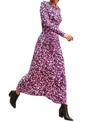  Leopard Print Waist Detail Maxi Dress