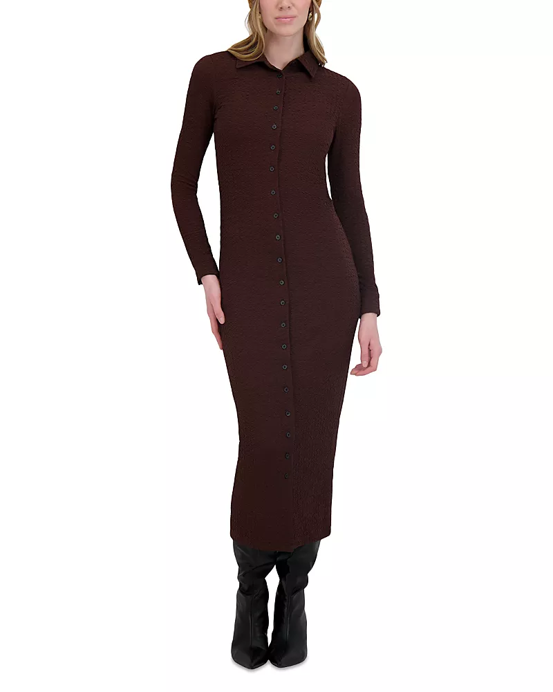 Point Textured Knit Dress