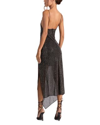 Harmony Embellished Draped Midi Dress