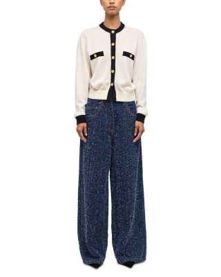 Solene High Rise Wide Leg Jeans in Dark Indigo