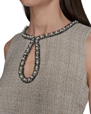 Tweed Keyhole Shift Dress