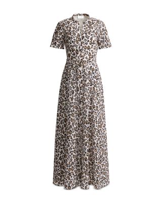 Leopard Print Eyelet Dress