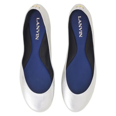  Women's The Ballerina Flat In Metallic Leather