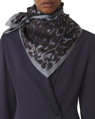 Leopard Print Silk Scarf