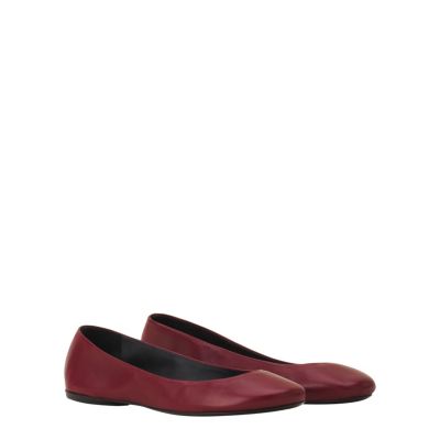  Women's The Ballerina Flat In Leather