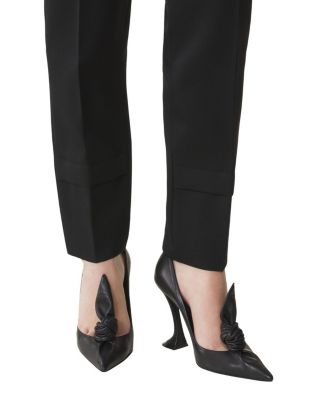 Midnight Step Leather Bow Pump