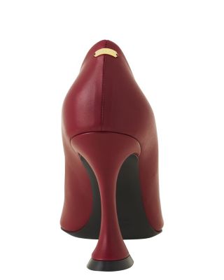 Midnight Step Leather Bow Pump