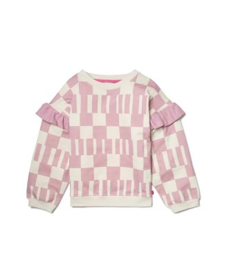 Girls' Recycled Cotton Ruffled Sweatshirt - Baby, Little Kid