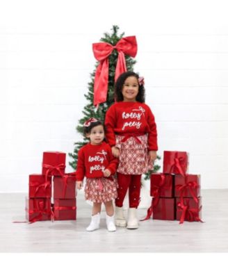 Girls' Christmas Plaid Layered Bow Headband - Baby