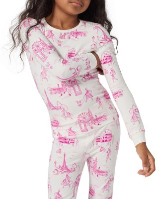 Unisex Printed Long Sleeved Pajama Set - Little Kid, Big Kid