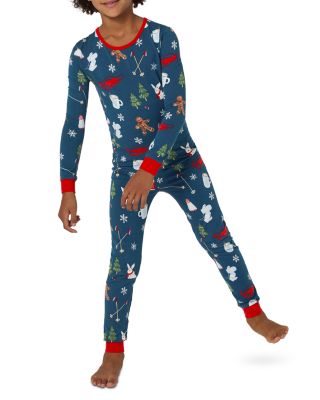 Unisex Printed Long Sleeved Pajama Set, Little Kid, Big Kid - Exclusive