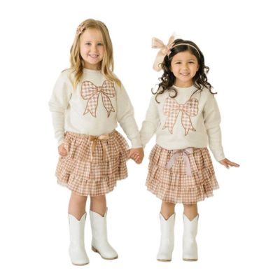  Gingham Bow Patch Sweatshirt - Big Kid