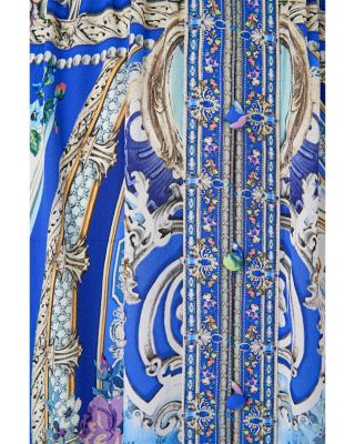 Kimono Sleeve Silk Dress Swim Cover-Up