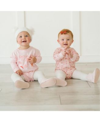 Girls' Candy Cane Lane Christmas Long Sleeve Romper - Baby