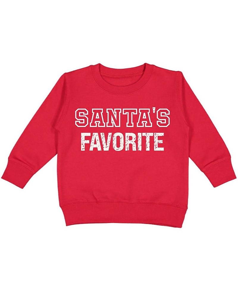 Sweet Wink Santa's Favorite Christmas Sweatshirt In Red