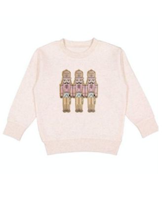 Unisex Pastel Nutcracker Patch Christmas Sweatshirt - Big Kid
