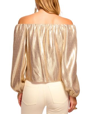Esther Silk Blend Metallic Top