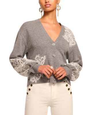 Perry Wool &amp; Cashmere V Neck Cardigan Sweater