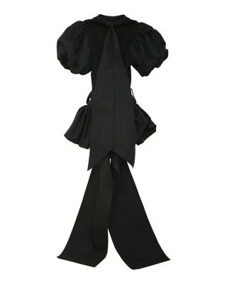 Belted Flare Puff Sleeve Top