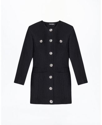 Padded Shoulder Mini Dress