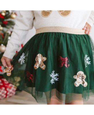 Girls' Gingerbread Joy Sequin Christmas Tutu - Baby