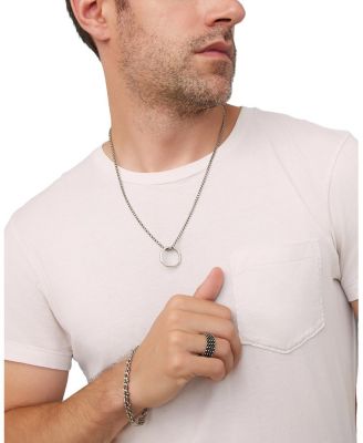  Sterling Silver Bolt Pendant Necklace, 22"